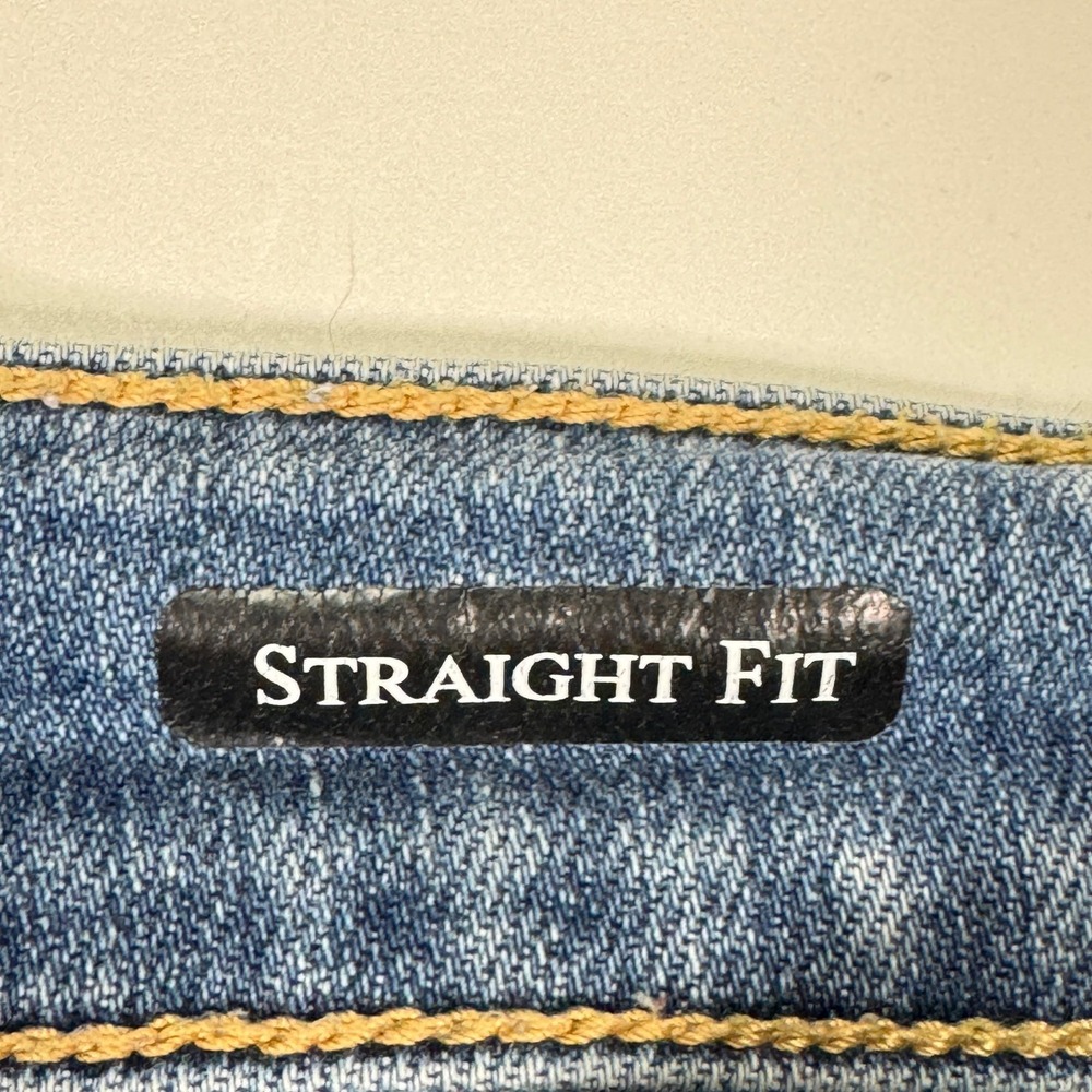 Judy Blue Straight Fit Jeans Womens 16W 36x31 Blue Distressed Ripped Frayed Hem - Picture 5 of 16